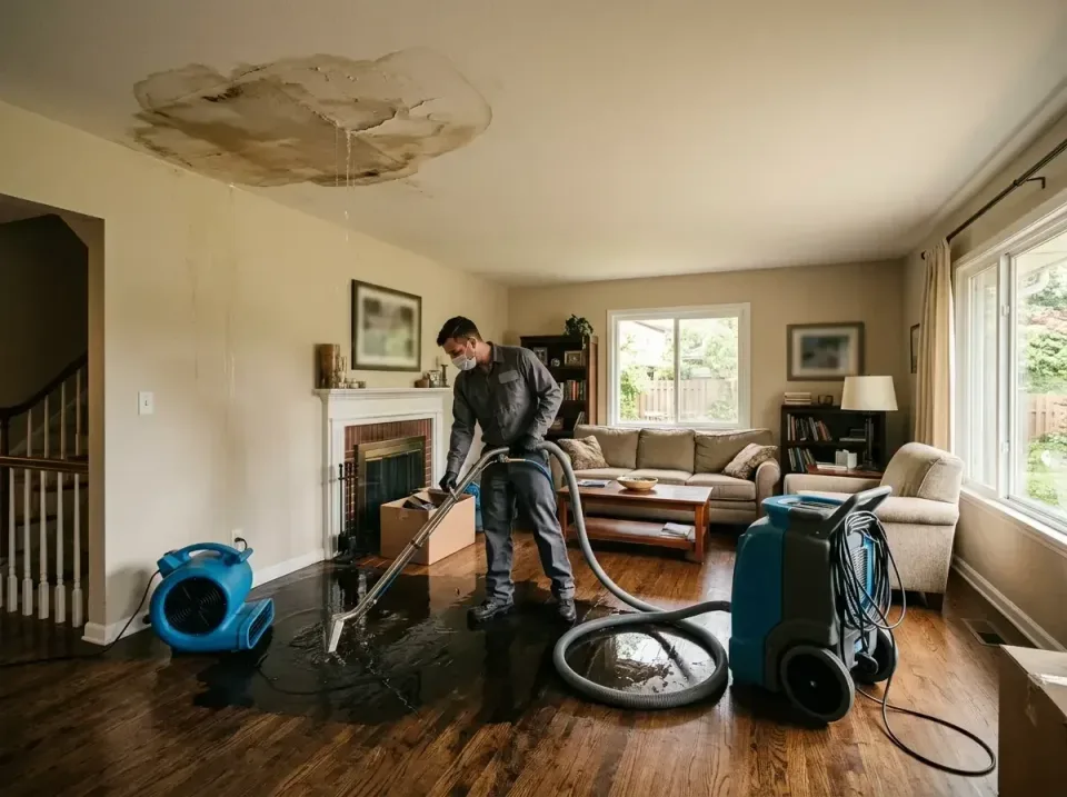 attic-pipe-burst-ceiling-drip-008 — frequently asked questions, Water Damage Restoration & Carpet Care in South Barrington,…